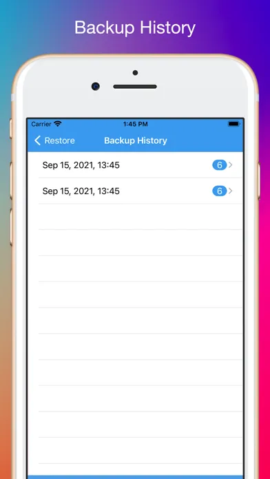 Tangkapan skrin Contacts Backup Utility