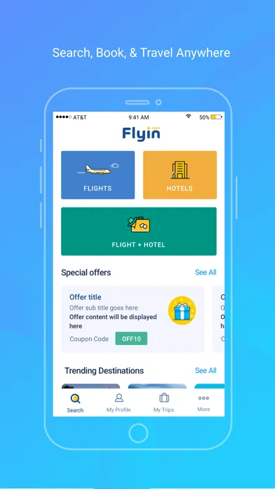 ภาพหน้าจอของ Flyin.com - طيران و فنادق