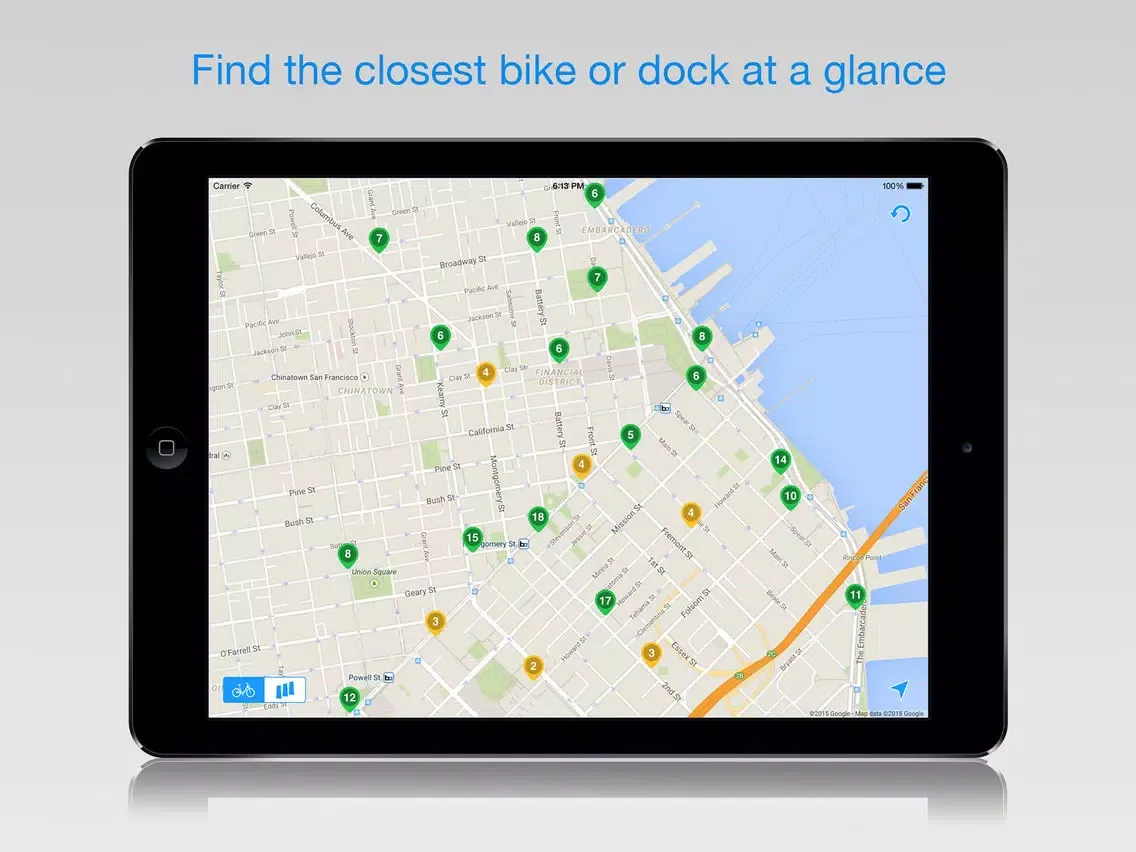 Capturas de pantalla de Bay Area Bike Share iPad 