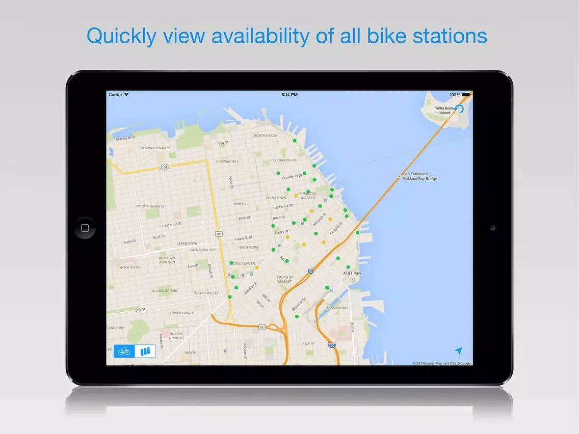 Capturas de pantalla de Bay Area Bike Share iPad 