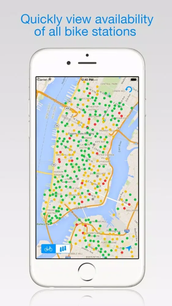 Ảnh chụp màn hình của NYC City Bike Share