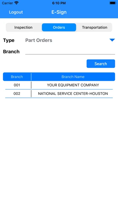 Ảnh chụp màn hình của Mobile eSign