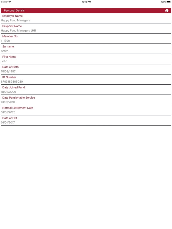 Capturas de tela do Securitas Employee Benefits iPad 