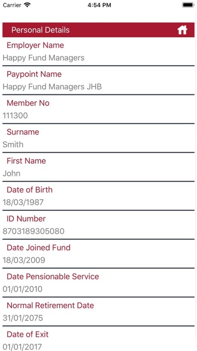Capturas de tela do Securitas Employee Benefits
