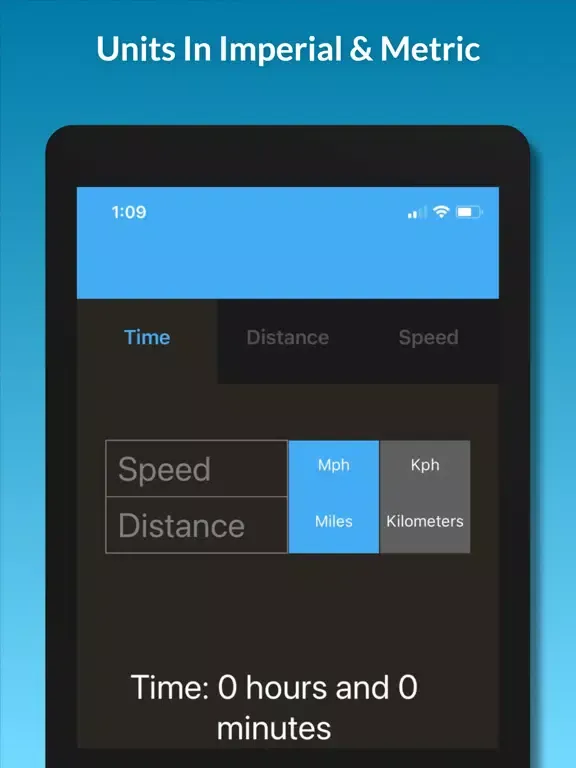 Time Distance Speed Converter iPad  Screenshots