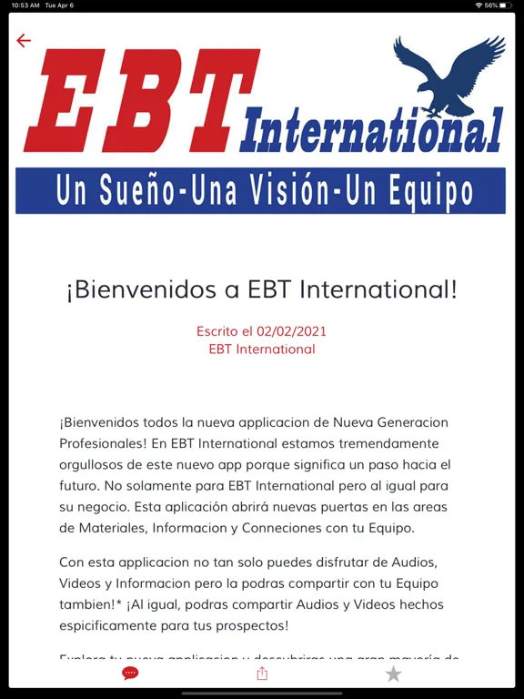 EBT International iPad 應用截圖