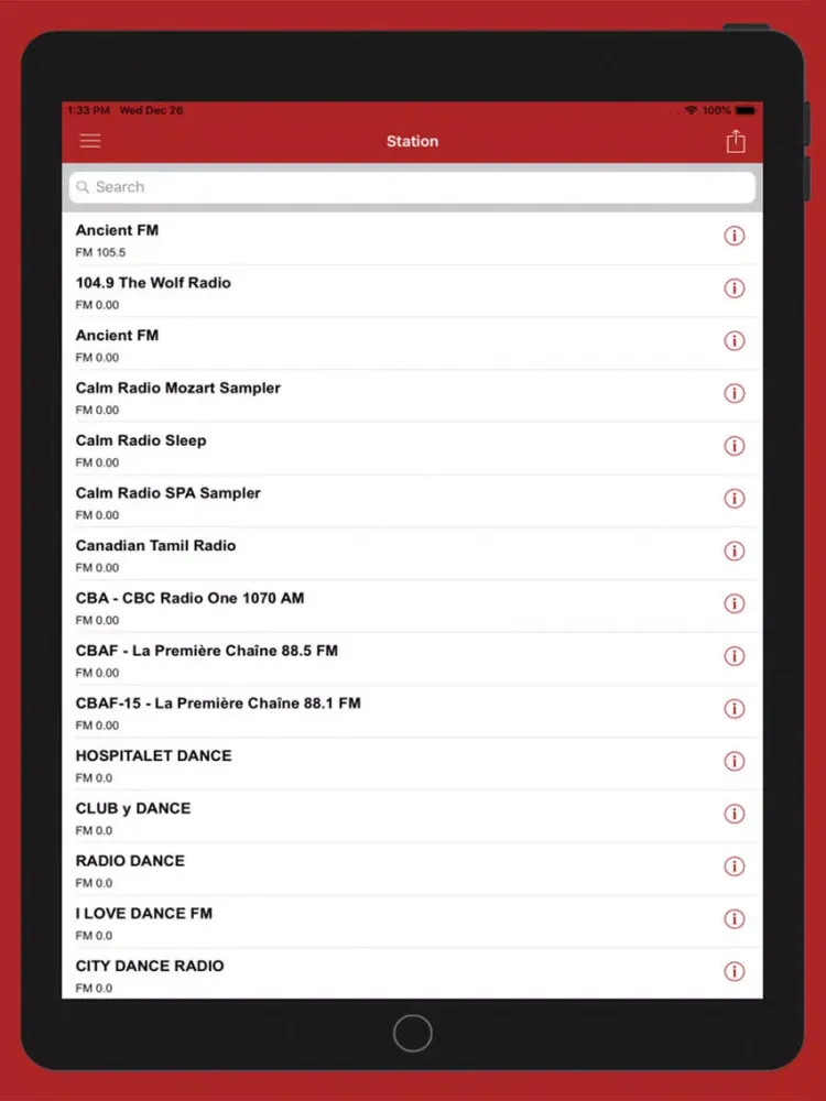 Canada AM FM Radio Stations iPad  Ekran Görüntüleri