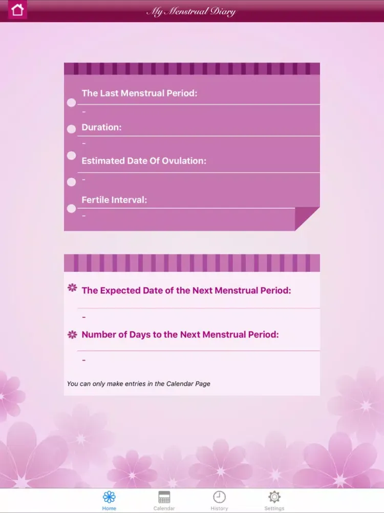 Women's Health Diary iPad 应用截图
