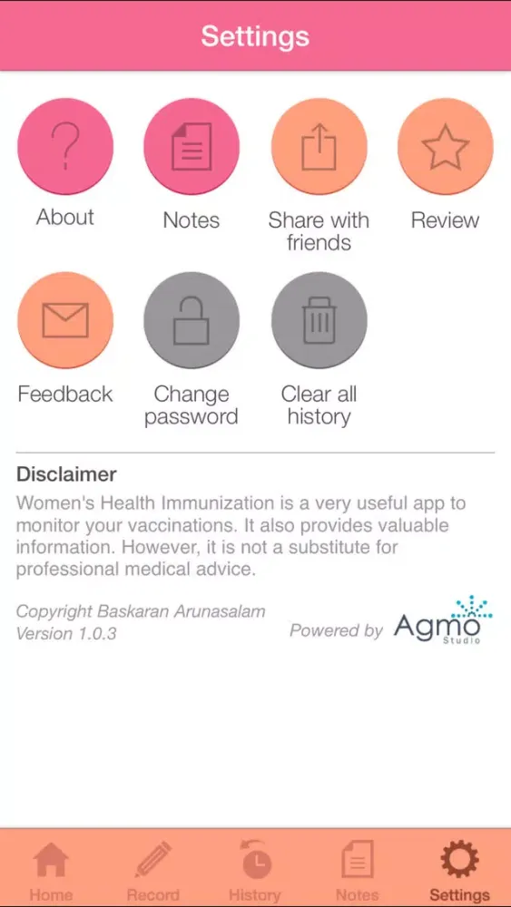 Zrzuty ekranu Women's Health Immunization