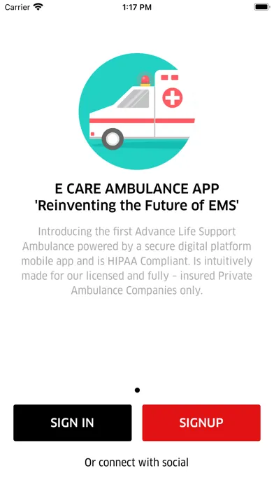 Tangkapan layar E CARE AMBULANCE FACILITY
