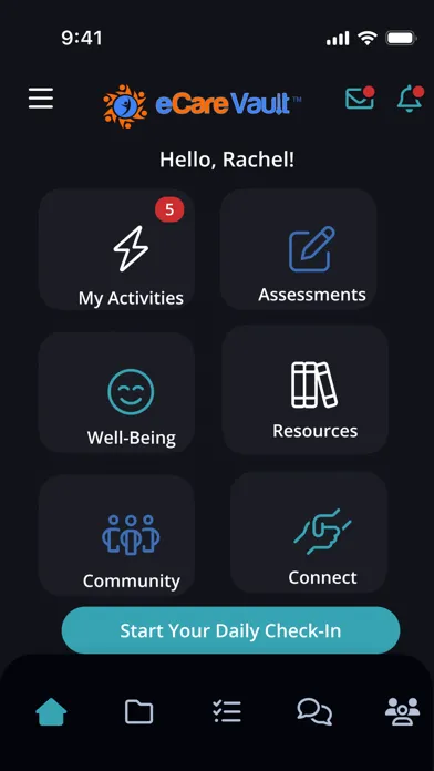 eCare Vault Mobile App स्क्रीनशॉट