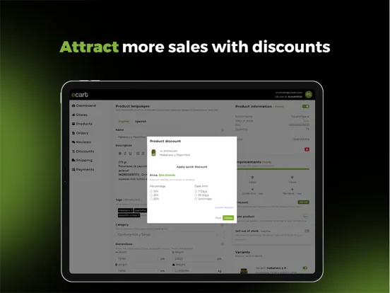 Tangkapan skrin Ecart Seller iPad 