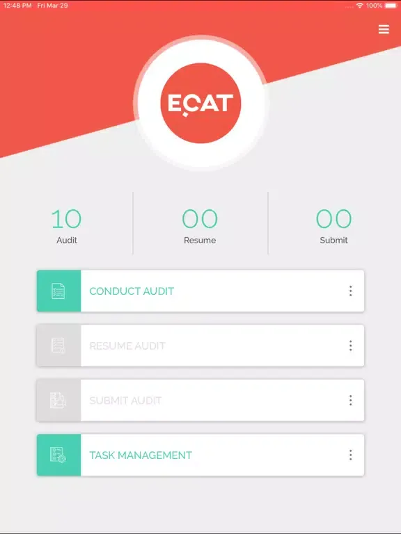 Zrzuty ekranu ECAT (Action Tool) iPad 