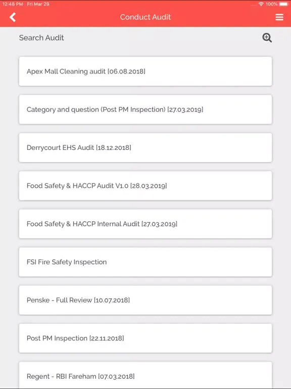 Zrzuty ekranu ECAT (Action Tool) iPad 