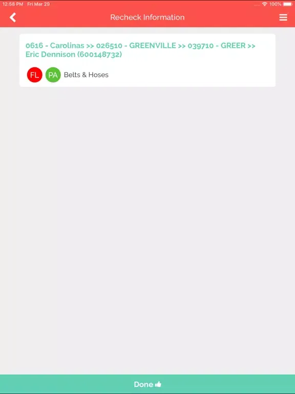 Zrzuty ekranu ECAT (Action Tool) iPad 
