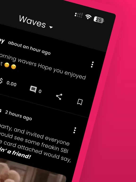 Tangkapan skrin Waves - short content sharing iPad 