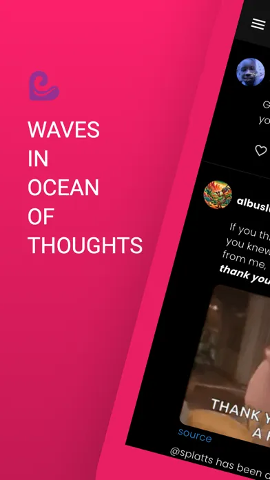 Tangkapan skrin Waves - short content sharing