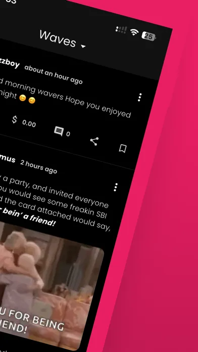 Tangkapan skrin Waves - short content sharing