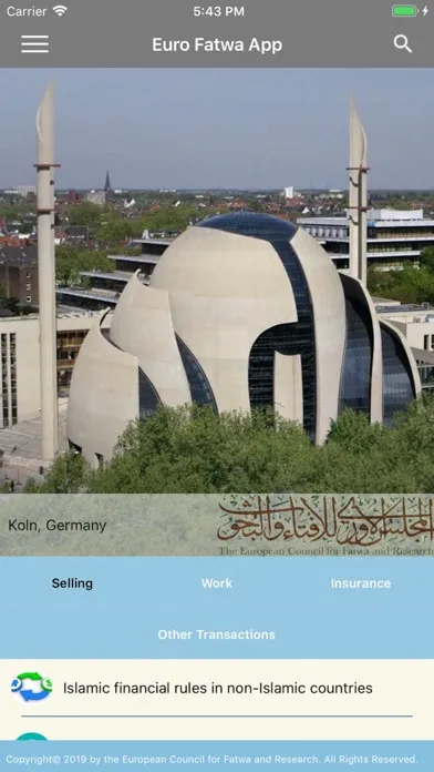 ภาพหน้าจอของ Euro Fatwa App