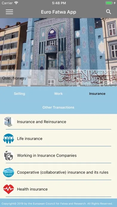 ภาพหน้าจอของ Euro Fatwa App