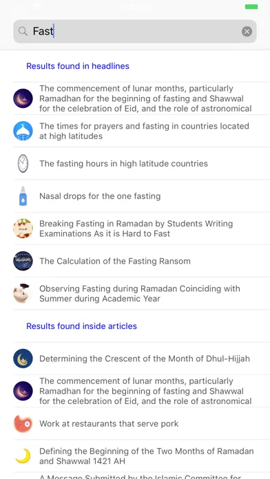 ภาพหน้าจอของ Euro Fatwa App