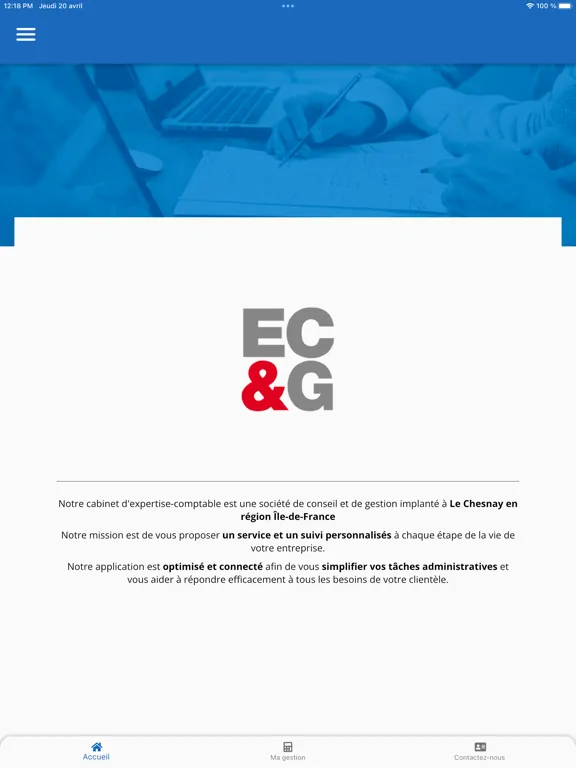 ECG CONSEILS à Versailles iPad 应用截图