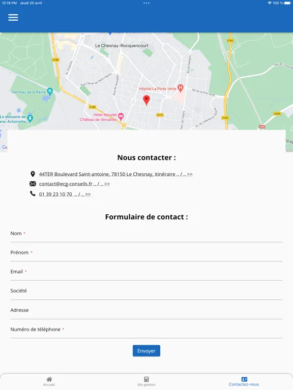 ECG CONSEILS à Versailles iPad 应用截图