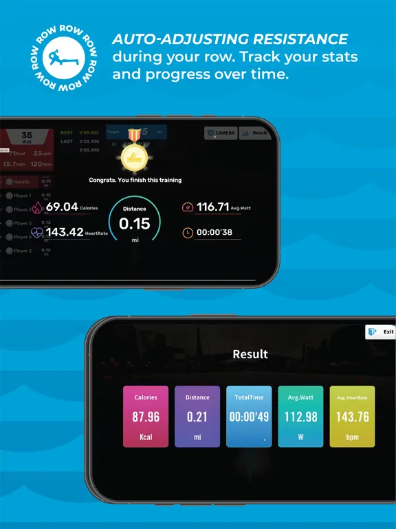 Capturas de tela do Echelon Worlds - Rowing iPad 