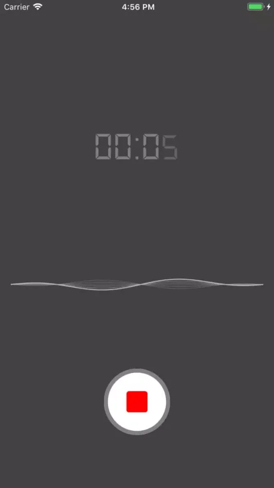ภาพหน้าจอของ Minimalist Voice Memo