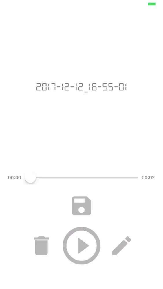 ภาพหน้าจอของ Minimalist Voice Memo