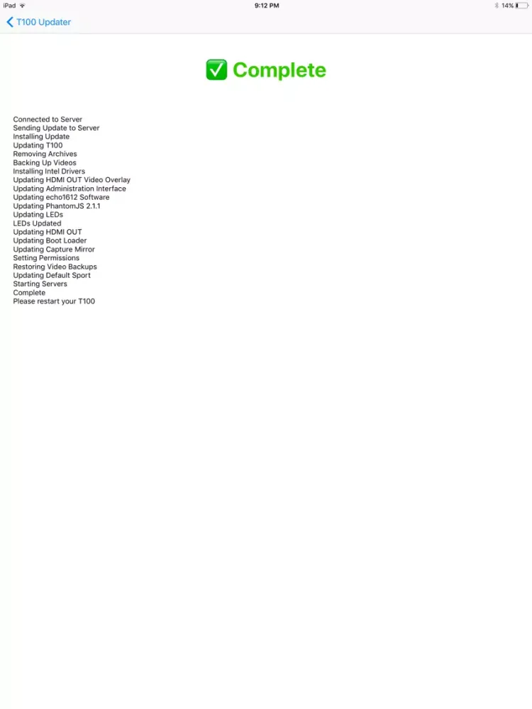 echo1612 - T100 Updater iPad  स्क्रीनशॉट