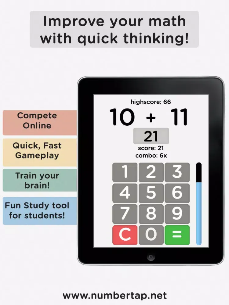 تصاویر Number Tap 2 - Brain Trainer & Student School Study Tool iPad 