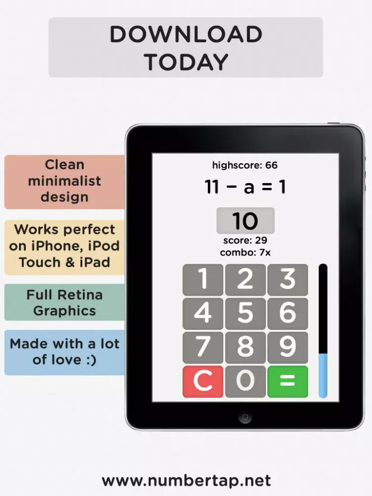 تصاویر Number Tap 2 - Brain Trainer & Student School Study Tool iPad 