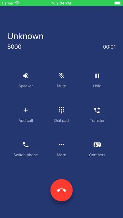 Capturas de tela do Echo Mobile VoIP