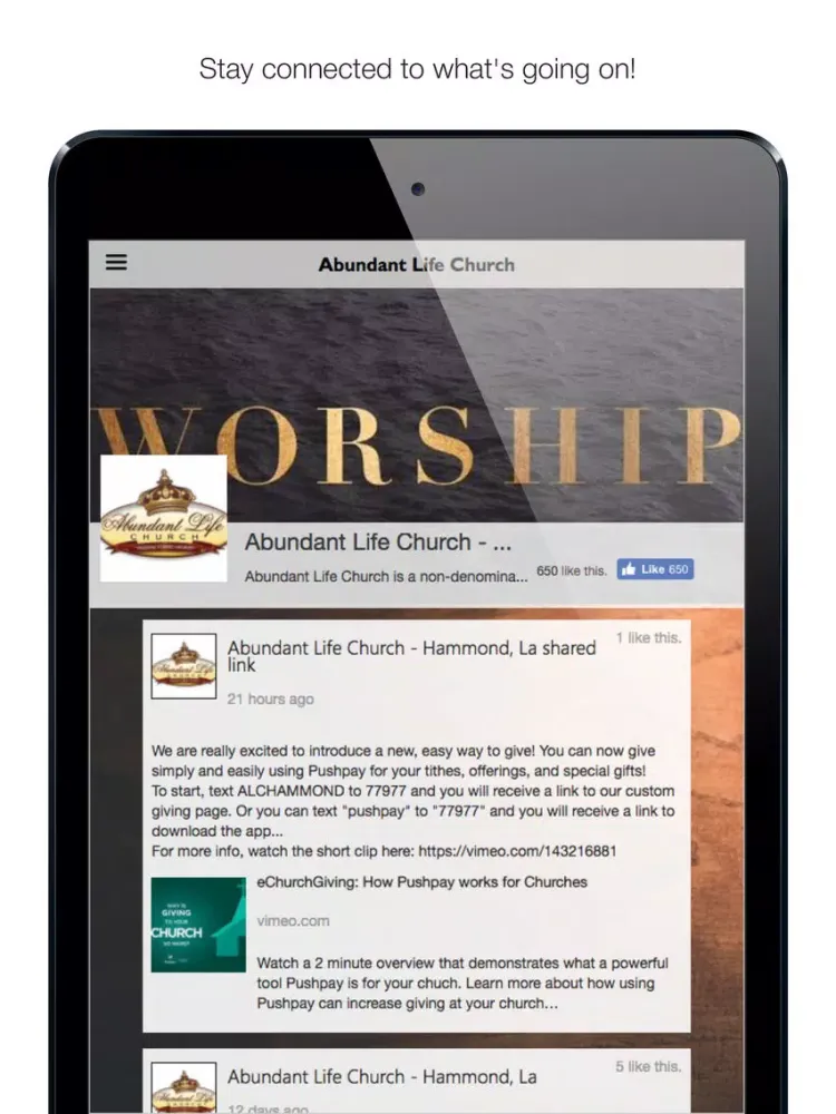 ABUNDANT LIFE CHURCH - HAMMOND iPad  Ekran Görüntüleri