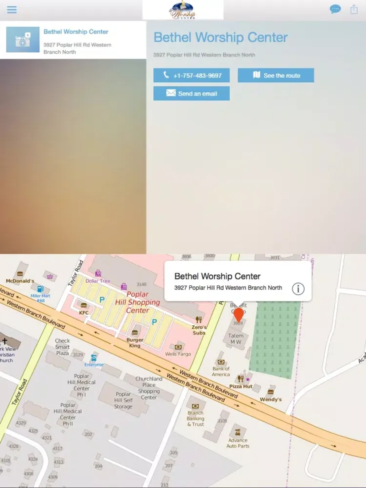 Bethel Worship Center Church iPad  Screenshots