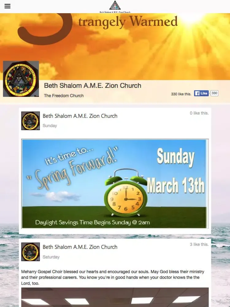 Zrzuty ekranu Beth Shalom AME Zion Church iPad 