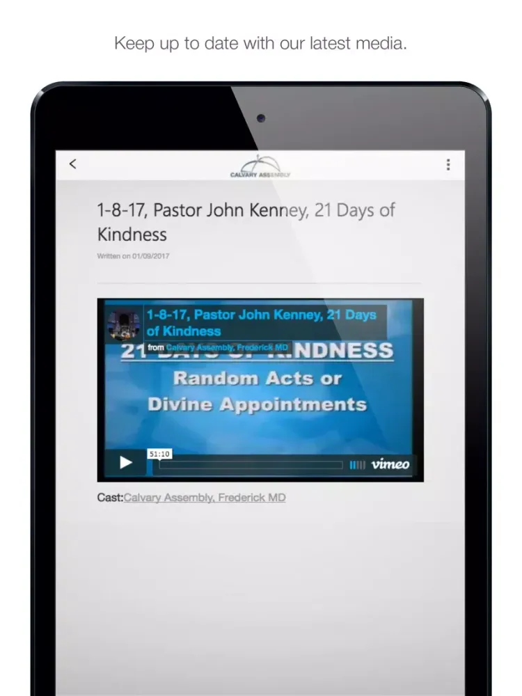 Calvary Assembly MD iPad  স্ক্রিনশট