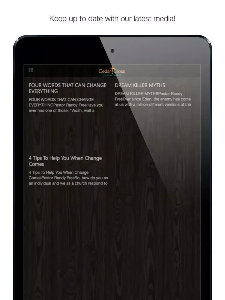Capturas de pantalla de Cedar Cross Country Church iPad 