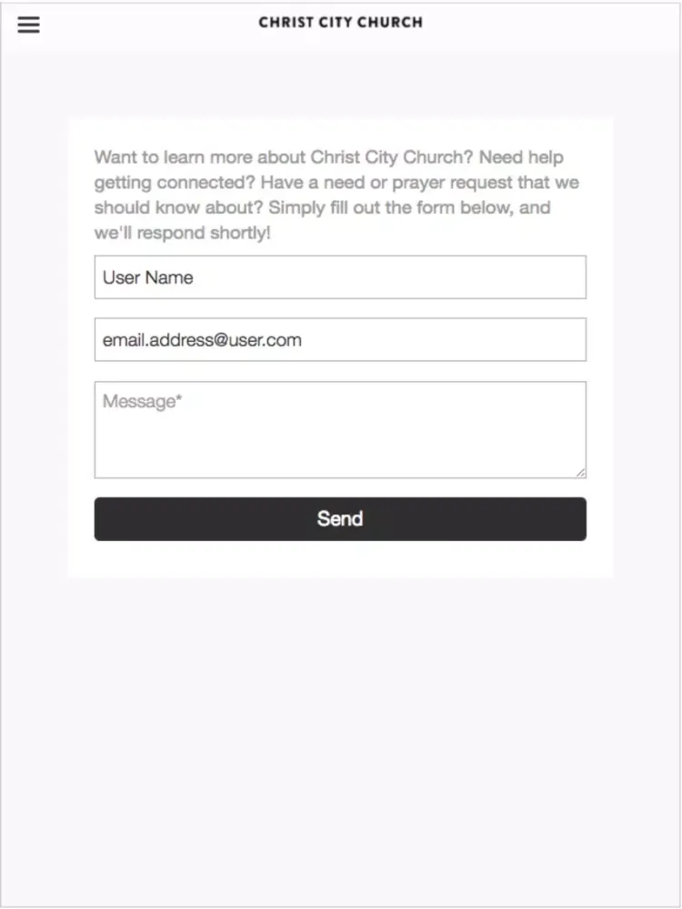 Zrzuty ekranu Christ City Church -TN iPad 