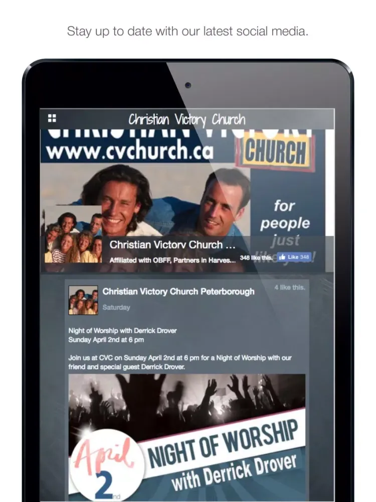 Capturas de pantalla de Christian victory church iPad 