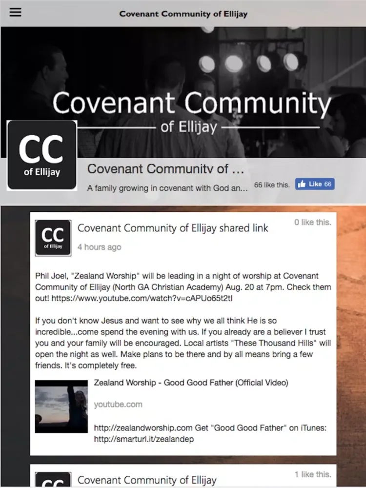 Covenant Community of Ellijay iPad  Screenshots