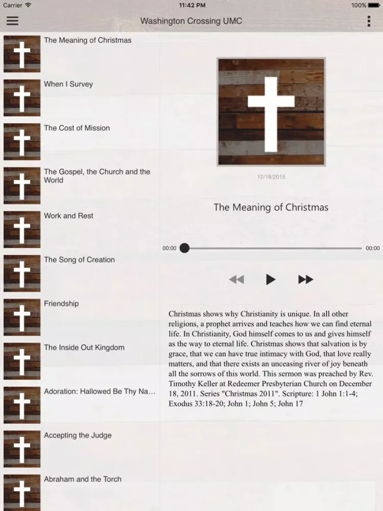 Washington Crossing UMC iPad  स्क्रीनशॉट