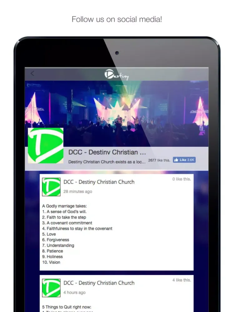 Destiny Christian Church MN iPad 应用截图