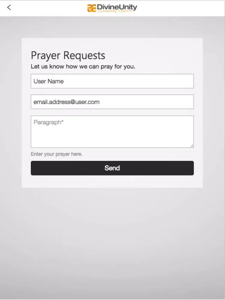 Divine Unity Community Church iPad  スクリーンショット