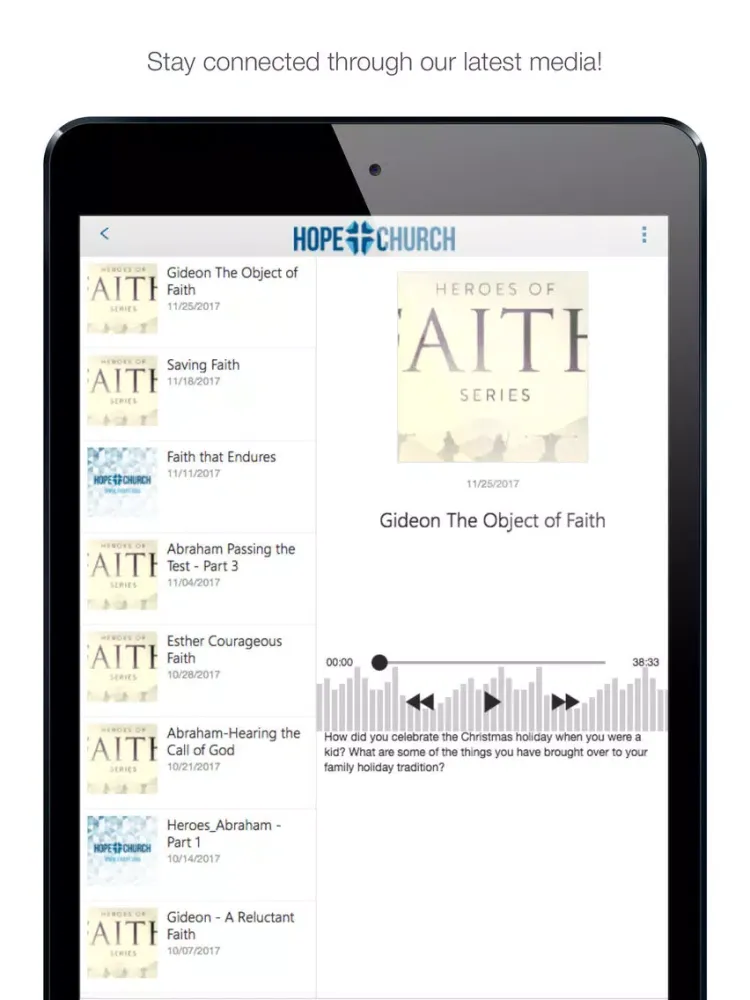 Hope Church Dubuque iPad  Screenshots