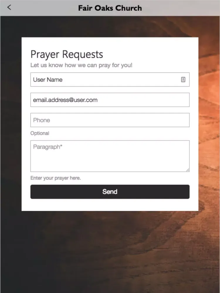ภาพหน้าจอของ Fair Oaks Church - CA iPad 
