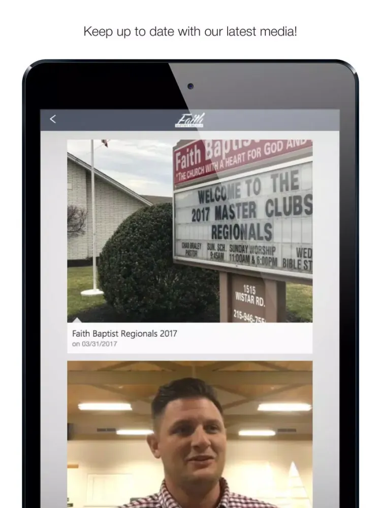 Faith Baptist Church - PA iPad  Ekran Görüntüleri