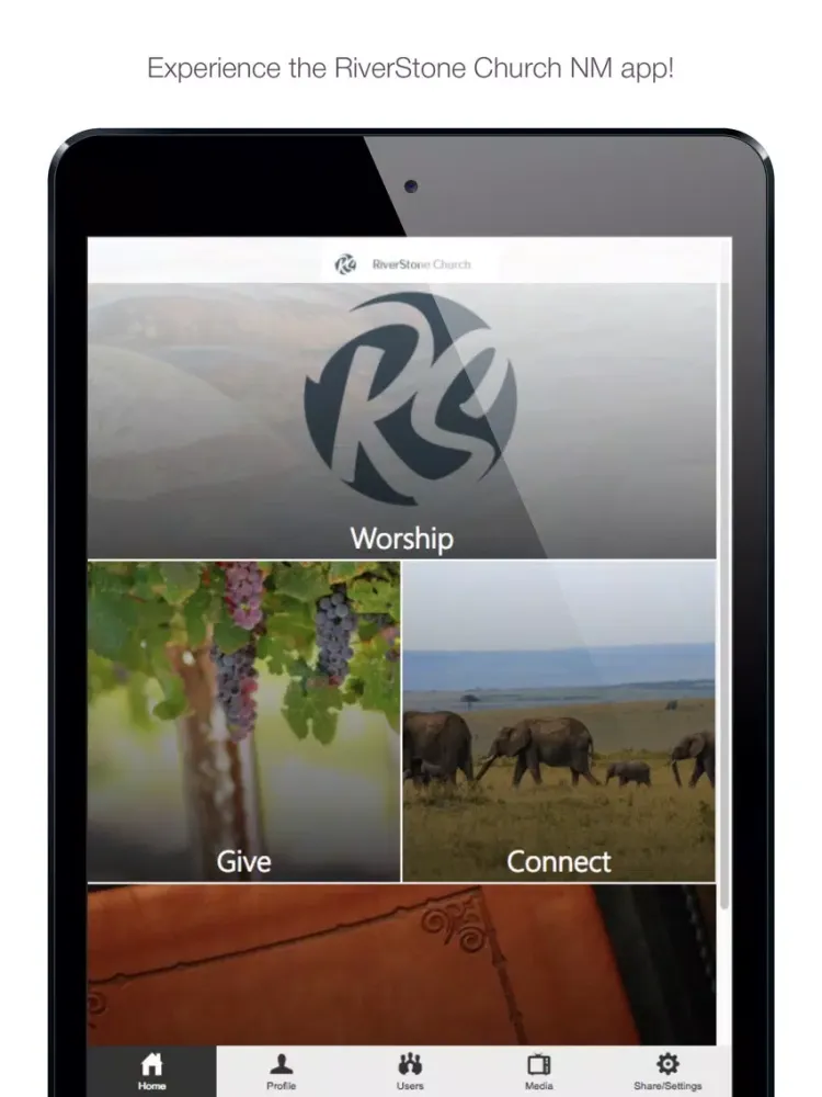 Tangkapan skrin RiverStone Church NM iPad 