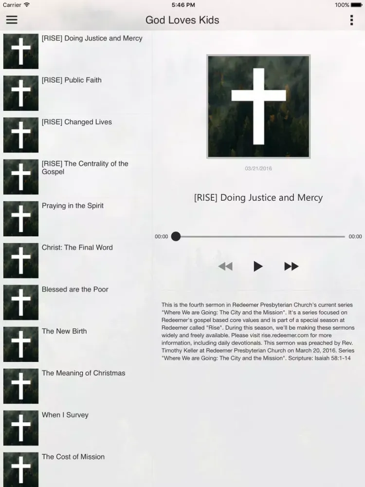 Capturas de tela do God Loves Kids iPad 